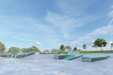 Projekt eines Skateparks aus Beton - Wojkowice