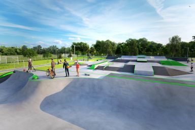 Projekt eines Skateparks aus Beton - Jaworzno (Podłęże Park)