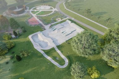 Projekt skateparku betonowego - Wojkowice 