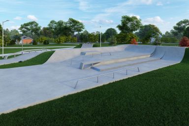 Projekt skateparku betonowego Ścinawa 