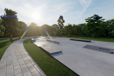 Projekt skateparku betonowego - Kraków os. Widok