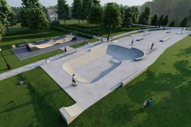 Projekt skateparku betonowego - Kraków os. Widok