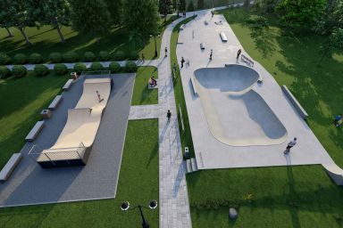 Projekt skateparku betonowego - Kraków os. Widok