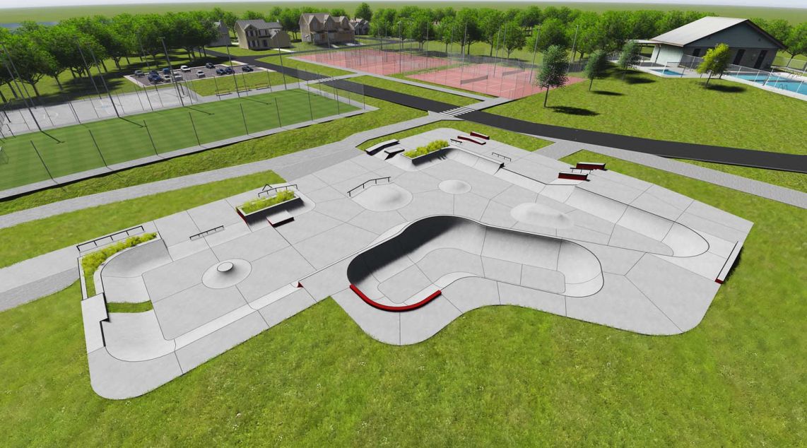 Swarzedz - Design of concrete and modular skateparks. Slo Concept