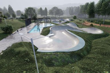 Sidzina concrete skatepark project