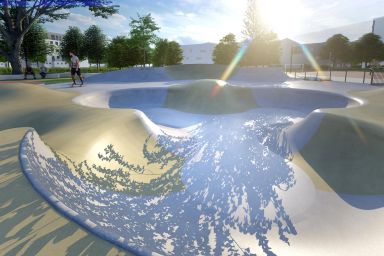 Concrete skatepark project - Warsaw Wilanów