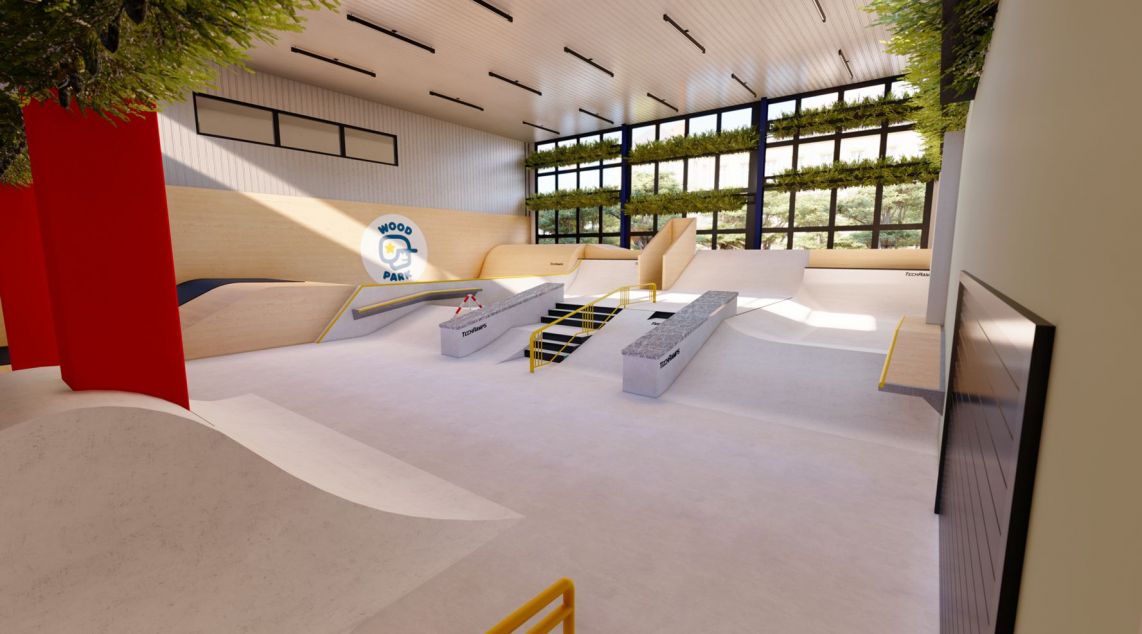 Indoor skatepark in Warsaw