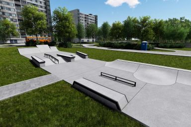 Projekt skateparku betonowego - Sobótka