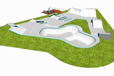 Projekt skateparku betonowego - Skatepark Knurów