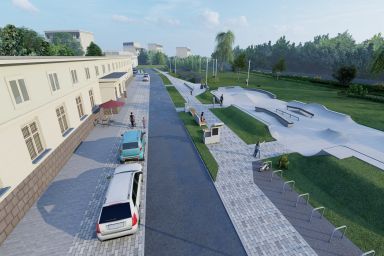 Projekt skateparku betonowego - Warszawa Wał Miedzeszyński