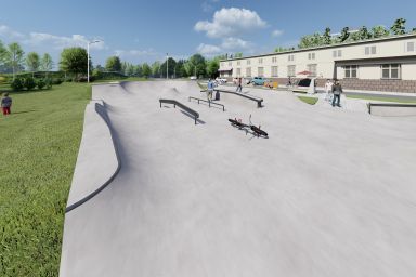 Projekt skateparku betonowego - Warszawa Wał Miedzeszyński