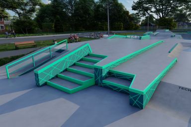 Projekt skateparku betonowego - Zielonka 