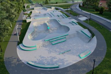 Projekt skateparku betonowego - Zielonka 