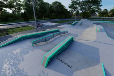 Projekt skateparku betonowego - Zielonka 