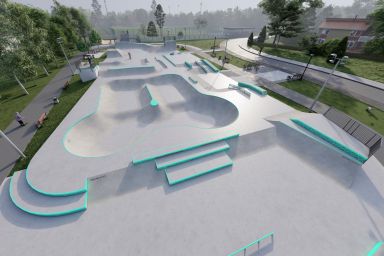 Projekt skateparku betonowego - Zielonka 