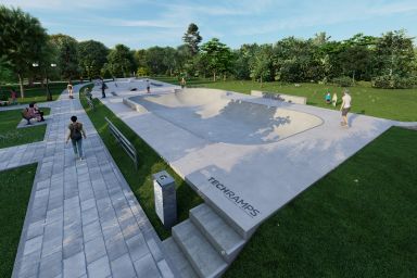 Projekt skateparku betonowego - Kraków os. Widok