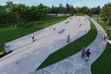 Projekt skateparku betonowego - Kraków os. Widok