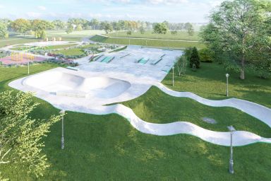 Projekt eines Skateparks aus Beton - Wojkowice