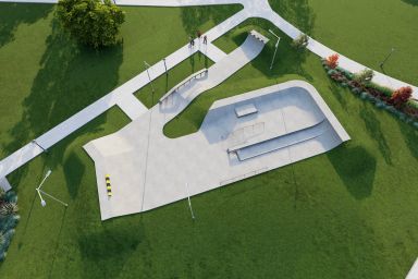 Projekt skateparku betonowego Ścinawa 