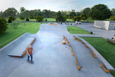 Concrete skatepark project - New Village Great