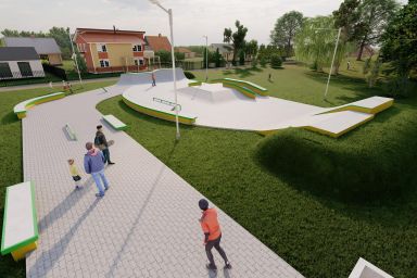 Project skateparku betonowego - Leszno