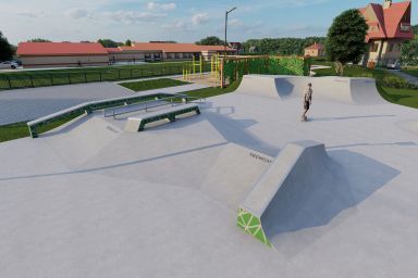 Projekt eines Skateparks aus Beton - Bystra Podhalanska
