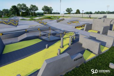 Projekt eines Skateparks aus Beton - Minsk Mazowiecki