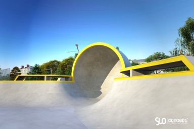 Projekt eines Skateparks aus Beton - Minsk Mazowiecki