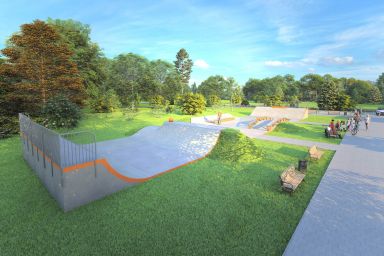 Projekt eines Skateparks aus Beton - Nowa Wieś Wielka