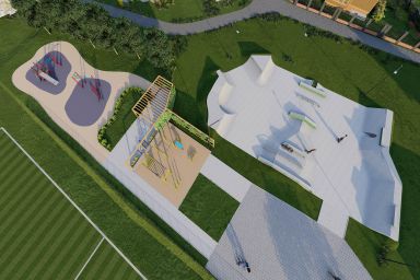 Projekt eines Skateparks aus Beton - Bystra Podhalanska