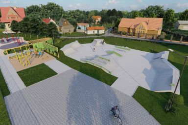 Projekt eines Skateparks aus Beton - Bystra Podhalanska