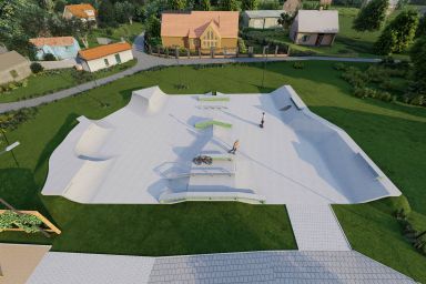 Projekt eines Skateparks aus Beton - Bystra Podhalanska