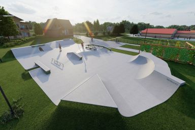 Projekt eines Skateparks aus Beton - Bystra Podhalanska