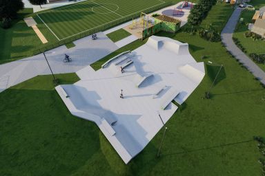 Projekt eines Skateparks aus Beton - Bystra Podhalanska