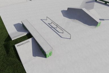 Projekt eines Skateparks aus Beton - Bystra Podhalanska