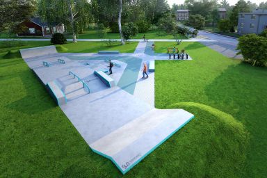 Projekt skateparku betonowego - Bukowno 