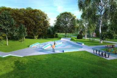 Projekt skateparku betonowego - Bukowno 