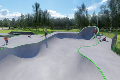 Projekt skateparku betonowego - Jaworzno (Podłęże Park)