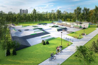 Projekt skateparku betonowego - Jaworzno (Podłęże Park)