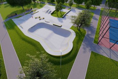 Projekt skateparku betonowego - Skatepark Wrocław (ul. Ślężna)