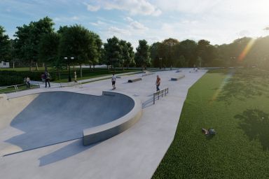 Projekt skateparku betonowego - Kraków os. Widok