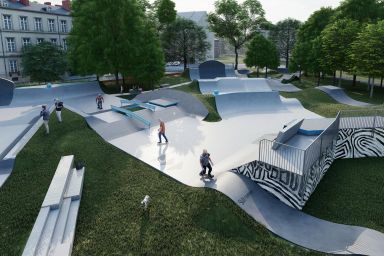 Projekt skateparku betonowego- Ostrołęka 