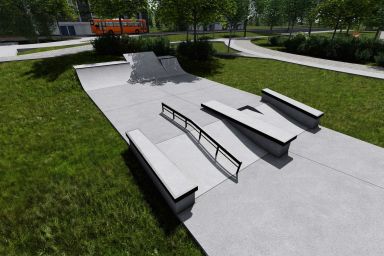 Projekt skateparku betonowego - Sobótka