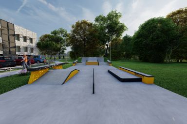 Projekt skateparku betonowego - Walim (ul. Boczna)
