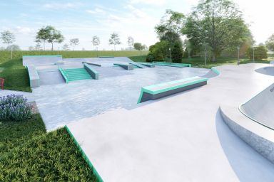 Projekt skateparku betonowego - Wojkowice 