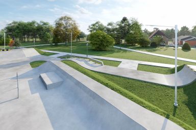 Projekt skateparku betonowego Ścinawa 