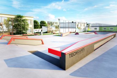 Projekt skateparku betonowego - Brzeg