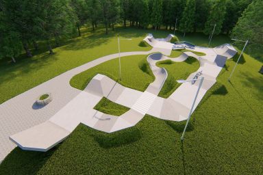 Projekt skateparku betonowego - Kraków (ul. Kąpielowa)