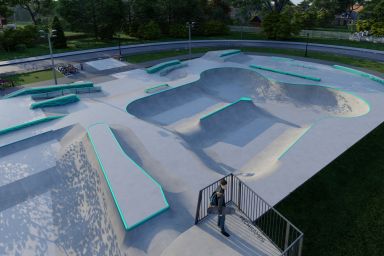 Projekt skateparku betonowego - Zielonka 