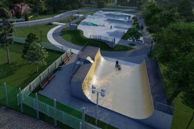 Projekt skateparku betonowego - Zielonka 